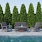 Flash Furniture Gray Poly Resin Loveseat-Gray Cushions JJ-C14022-GY-GG - alternate 7